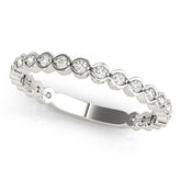 Platinum Diamond Bezel Set Round Eternity Band