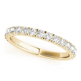 Yellow gold Round Diamond Eternity Band with Prong Setting