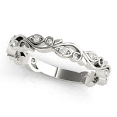 White gold Marquise Diamond Vine Eternity Band with Bezel Setting