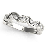 Platinum Marquise and Round Diamond Infinity Eternity Band with Bezel Setting