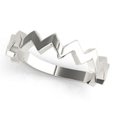 White gold Zigzag Chevron Band