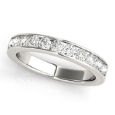White gold Channel Set Round Diamond Eternity Band