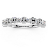Platinum Pear & Round Diamond Wedding Band