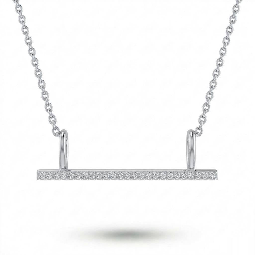 White Gold Round Brilliant Aurexon Diamond Medallion Pendant Necklace With Pavé Setting