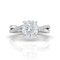 White Gold Novalisse Cushion Diamond Engagement Ring