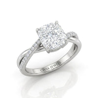 White Gold Novalisse Cushion Diamond Engagement Ring