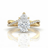 Yellow Gold Novalisse Pear Diamond Engagement Ring
