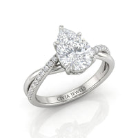 White Gold Novalisse Pear Diamond Engagement Ring