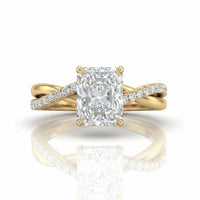 Yellow Gold Novalisse Radiant Diamond Engagement Ring
