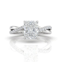 White Gold Novalisse Radiant Diamond Engagement Ring