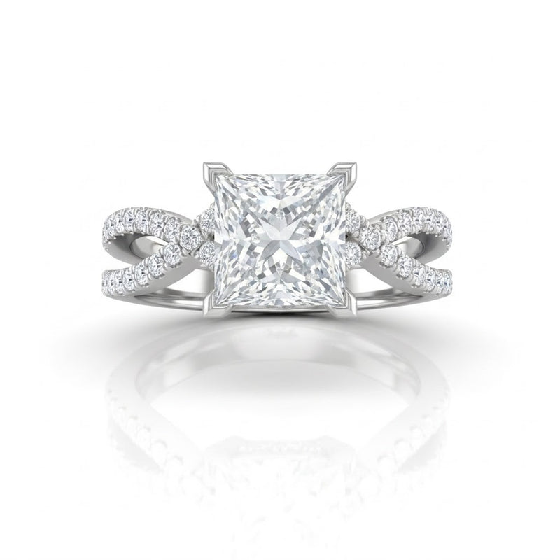 White Gold Everlisse Infinity Princess Diamond Engagement Ring