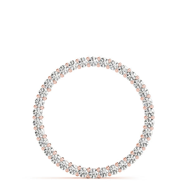 Rose gold Round Diamond Prong-Set Eternity Pendant