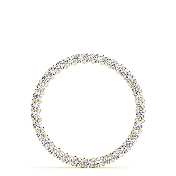 Yellow gold Round Diamond Prong-Set Eternity Pendant