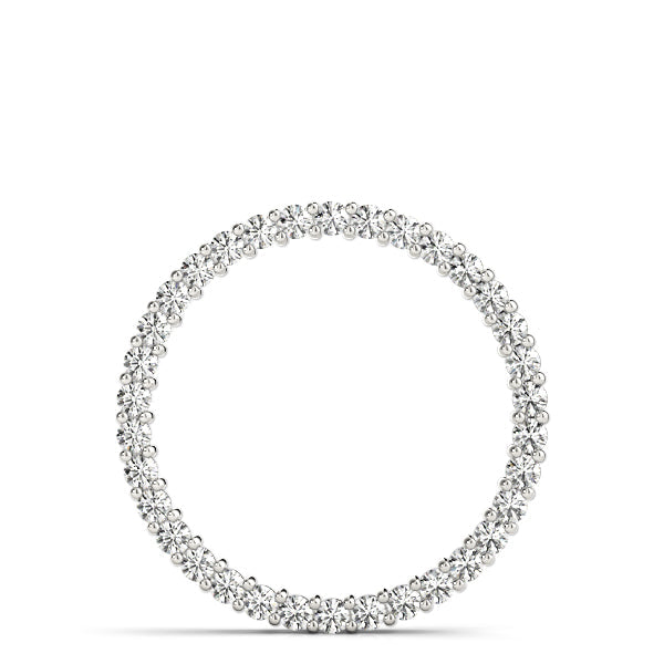 White gold Round Diamond Prong-Set Eternity Pendant