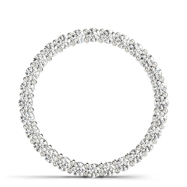 White gold Round Diamond Prong Set Eternity Pendant