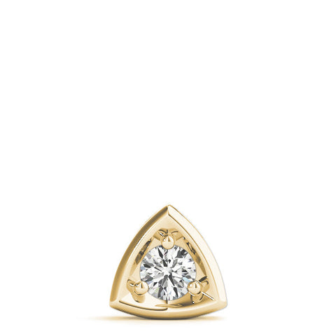 Yellow gold Trillion Cut Diamond Bezel Pendant