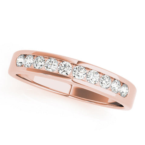 Rose gold Channel-Set Round Diamond Eternity Band