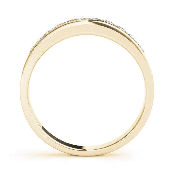 Yellow gold Channel-Set Round Diamond Eternity Band