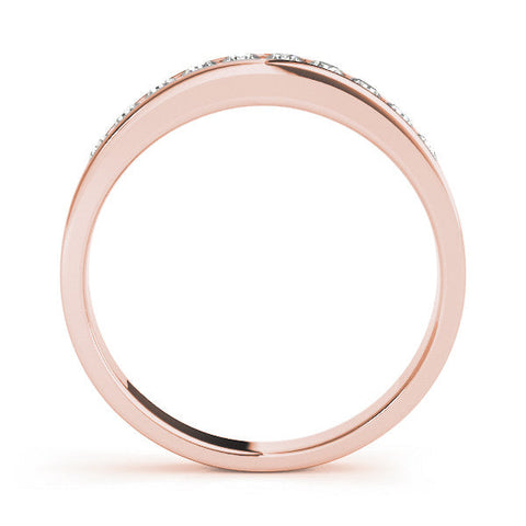 Rose gold Channel-Set Round Diamond Eternity Band