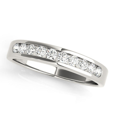 Platinum Channel-Set Round Diamond Eternity Band