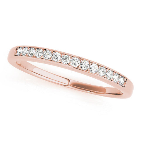 Rose gold Channel-Set Round Diamond Half Eternity Band