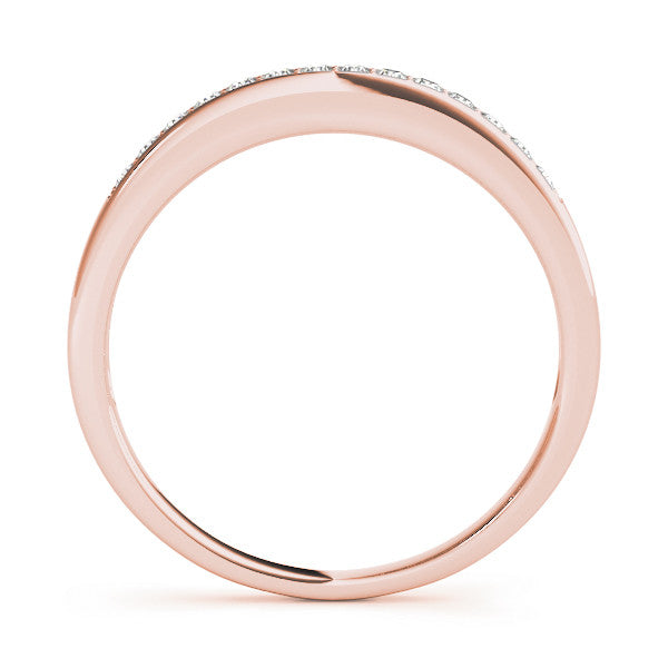 Rose gold Channel-Set Round Diamond Half Eternity Band