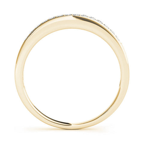 Yellow gold Channel-Set Round Diamond Half Eternity Band