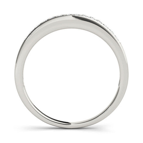 Platinum Channel-Set Round Diamond Half Eternity Band