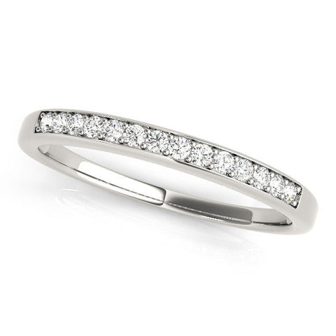 White gold Channel-Set Round Diamond Half Eternity Band