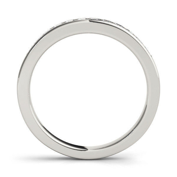 Platinum Princess Cut Channel Set Diamond Wedding Band