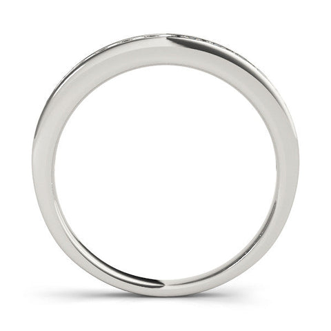 White gold Round Diamond Channel Set White Gold Band