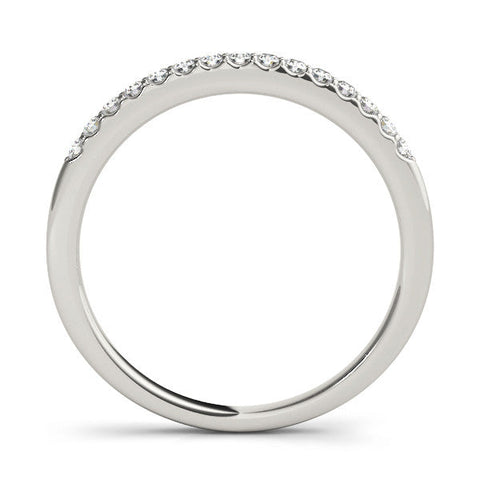 Platinum Round Diamond Pavé Set Half Eternity Band