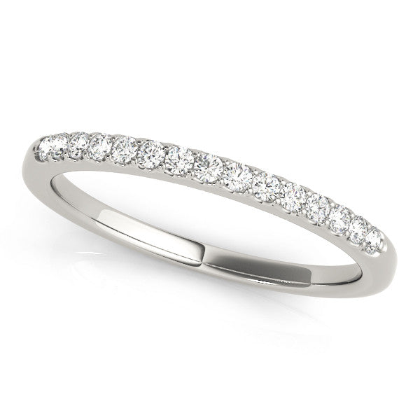 Platinum Round Diamond Pavé Set Half Eternity Band