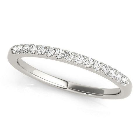 Platinum Round Diamond Pavé Set Half Eternity Band