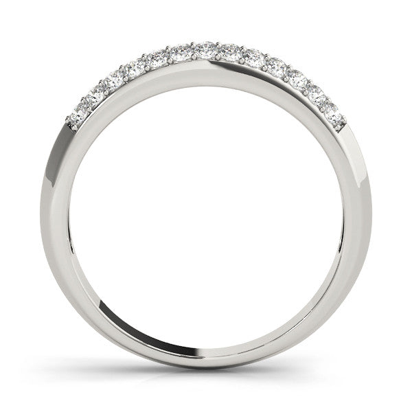 White gold Double Row Round Diamond Channel Set Eternity Band