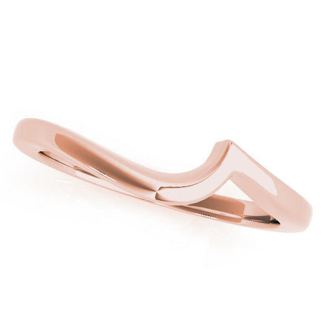 Rose gold Chevron V-Shaped Contour Band