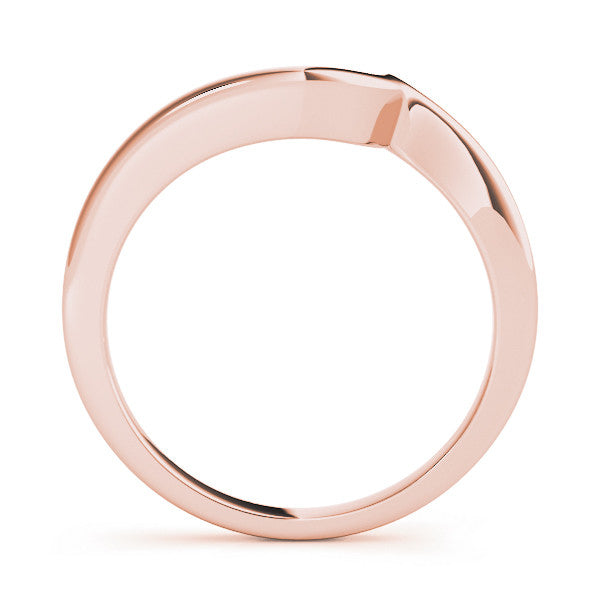 Rose gold Chevron V-Shaped Contour Band