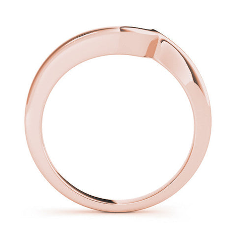 Rose gold Chevron V-Shaped Contour Band