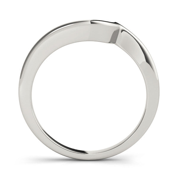 White gold Chevron V-Shaped Contour Band