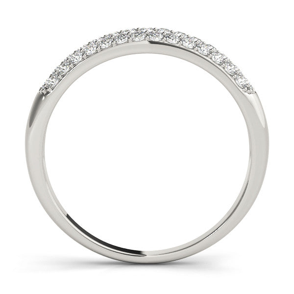 White gold Pavé Round Diamond White Gold Eternity Band
