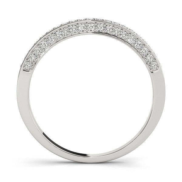 Platinum Pavé Round Diamond Channel Set Eternity Band