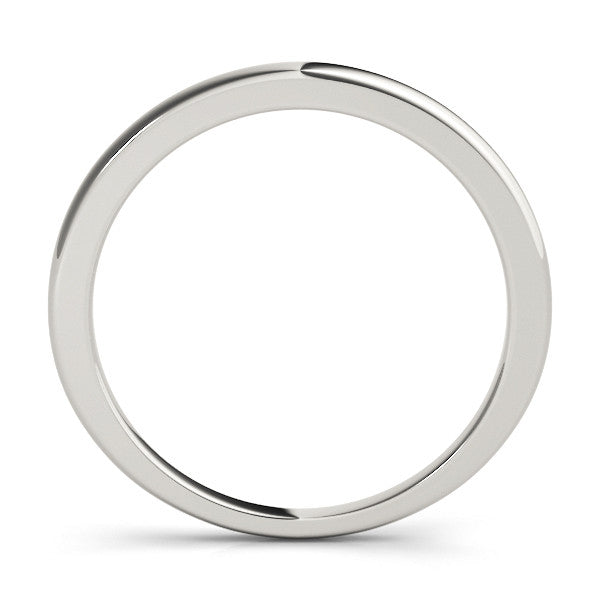 White gold Classic Plain Metal Band