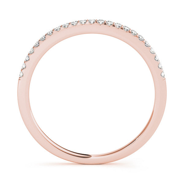 Rose gold Round Diamond Pavé Set Eternity Band with Micro Prong Setting