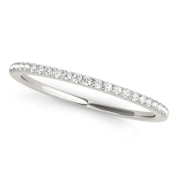 Platinum Round Diamond Pavé Set Eternity Band with Micro Prong Setting