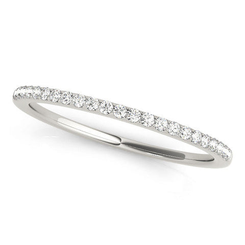 Platinum Round Diamond Pavé Set Eternity Band with Micro Prong Setting
