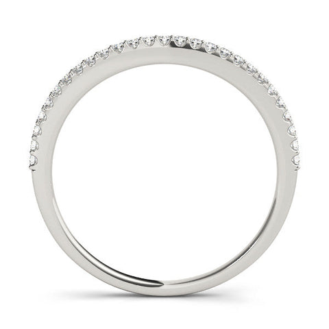 Silver Pavé Round Diamond Eternity Band with Micro Prong Setting