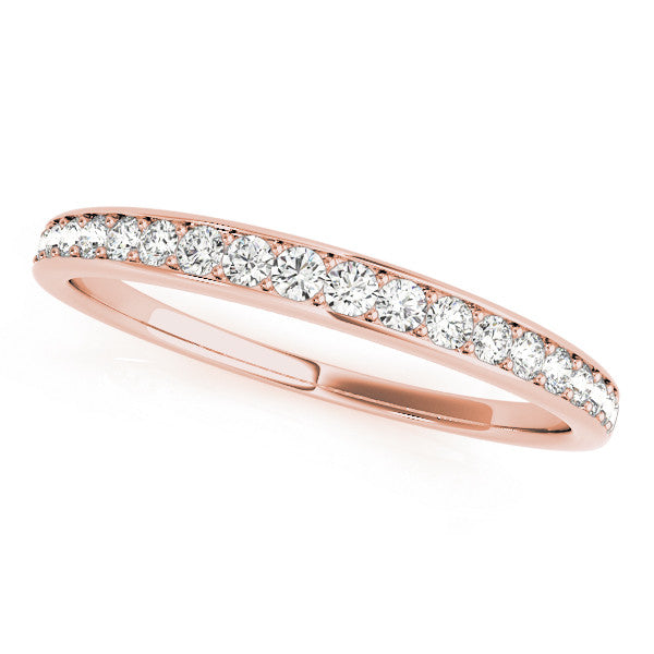 Rose gold Pavé Round Diamond Eternity Band with Channel Setting