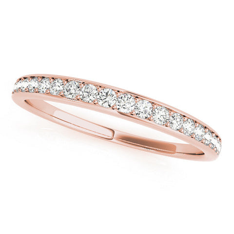 Rose gold Pavé Round Diamond Eternity Band with Channel Setting