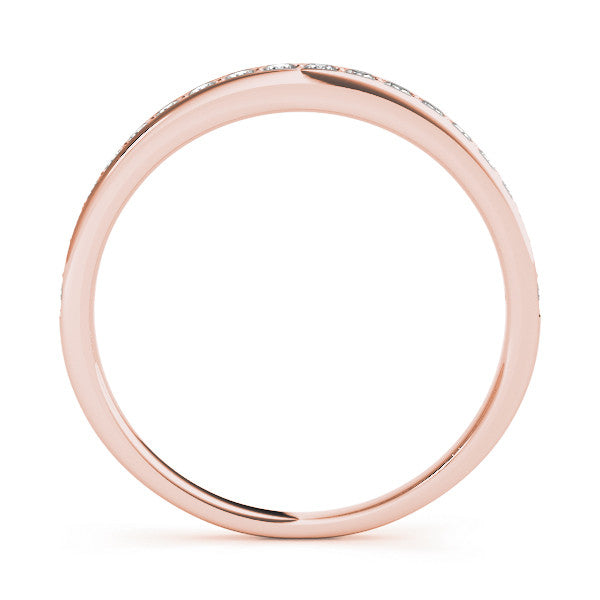 Rose gold Pavé Round Diamond Eternity Band with Channel Setting