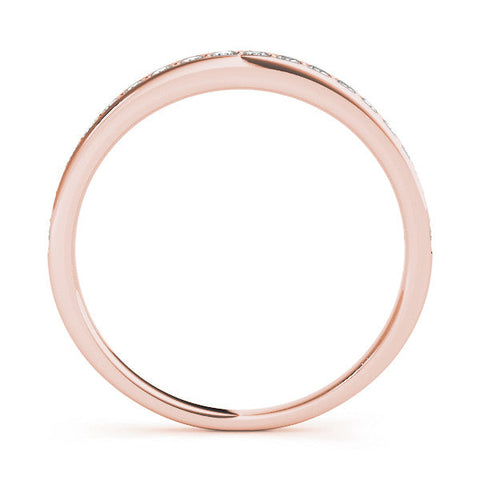 Rose gold Pavé Round Diamond Eternity Band with Channel Setting
